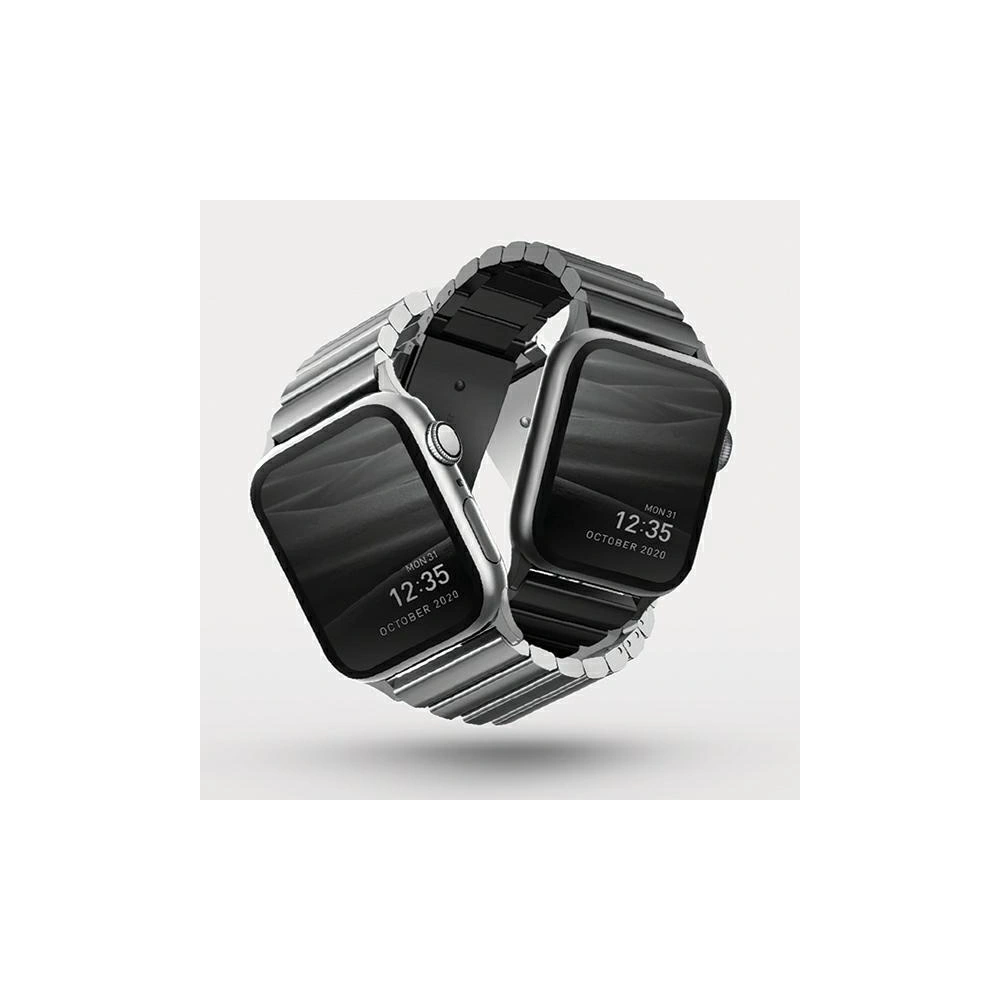 Hurtownia GSM - Pasek UNIQ Strova Apple Watch 4/5/6/7/SE/8/9/Ultra 44/45/49mm Stainless Steel srebrny/sterling silver - UNIQ286SLV - {ean13} - Hurt