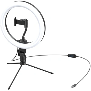 Statyw Baseus Livestream holder-table, obręcz świetlna 10 cali (czarny)