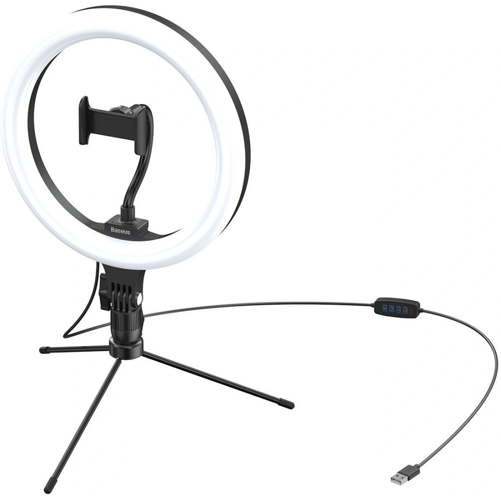 Hurtownia GSM - Statyw Baseus Livestream holder-table, obręcz świetlna 10 cali (czarny) - BSU1808BLK - {ean13} - Hurt