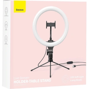 Statyw Baseus Livestream holder-table, obręcz świetlna 10 cali (czarny)