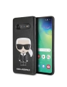 Karl Lagerfeld KLHCS10IKPUBK Samsung Galaxy S10 hardcase black Iconic Karl Embossed