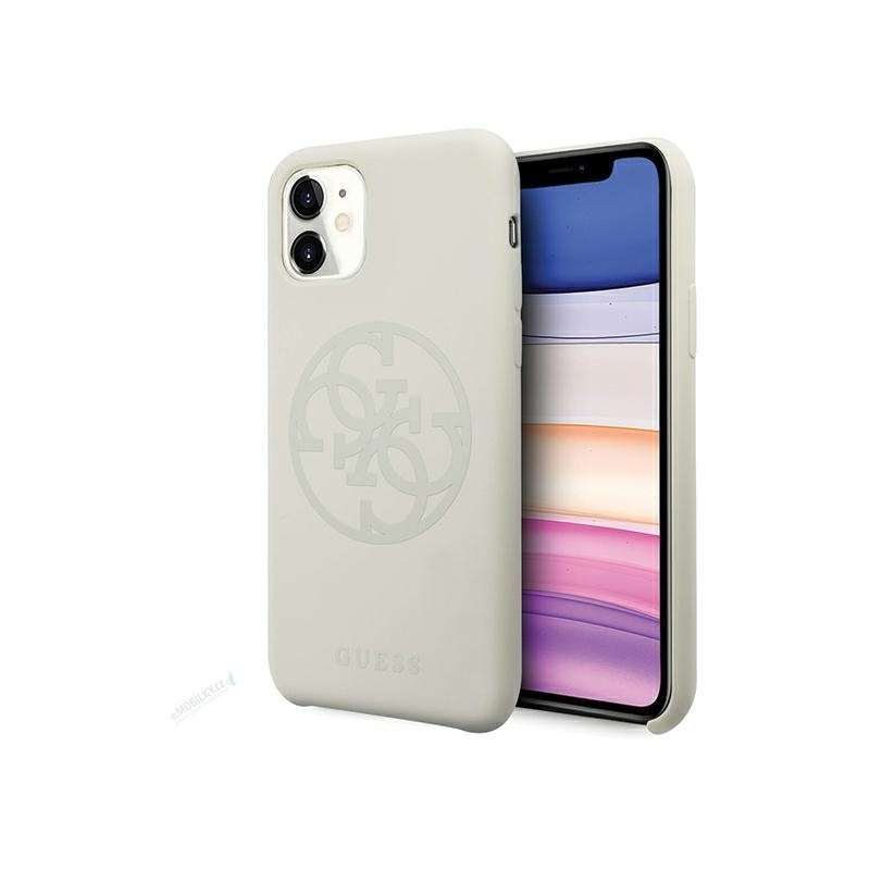 Guess Distributor - 3700740471906 - GUE659WHT - Guess GUHCN61LS4GLG Apple iPhone 11 white hard case Silicone 4G Tone On Tone - B2B homescreen