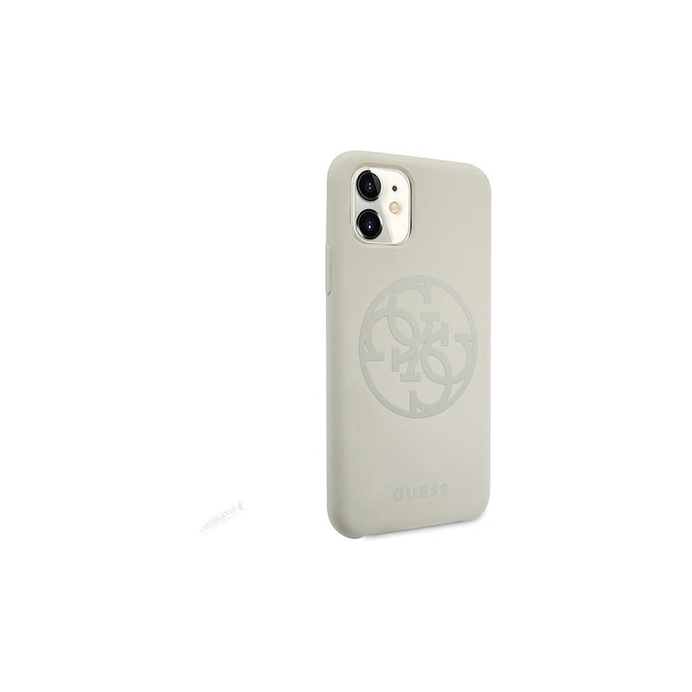 Wholesale Guess GUHCN61LS4GLG Apple iPhone 11 white hard case Silicone 4G Tone On Tone - GUE659WHT - {ean13} - Hurt