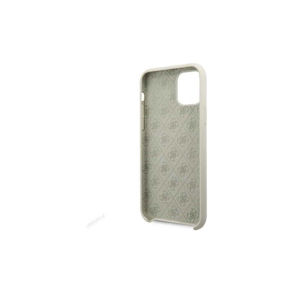 Wholesale Guess GUHCN61LS4GLG Apple iPhone 11 white hard case Silicone 4G Tone On Tone - GUE659WHT - {ean13} - Hurt
