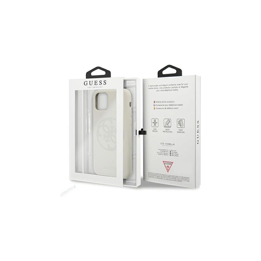 Wholesale Guess GUHCN61LS4GLG Apple iPhone 11 white hard case Silicone 4G Tone On Tone - GUE659WHT - {ean13} - Hurt