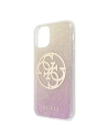 Wholesale Guess GUHCN61PCUGLPGG Apple iPhone 11 gold pink hard case Glitter 4G Circle Logo - GUE660RS - {ean13} - Hurt