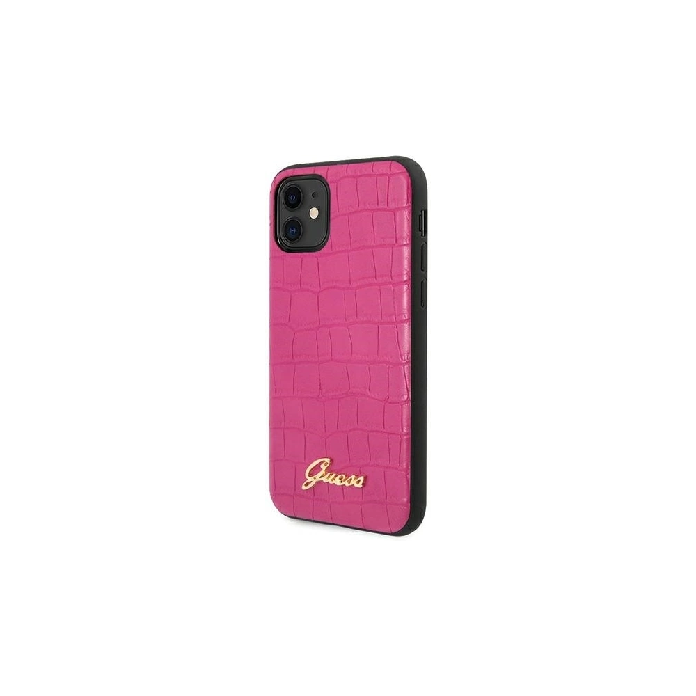 Hurtownia GSM - Etui Guess GUHCN61PCUMLCRPI Apple iPhone 11 różowy/pink Croco Collection - GUE661PNK - {ean13} - Hurt