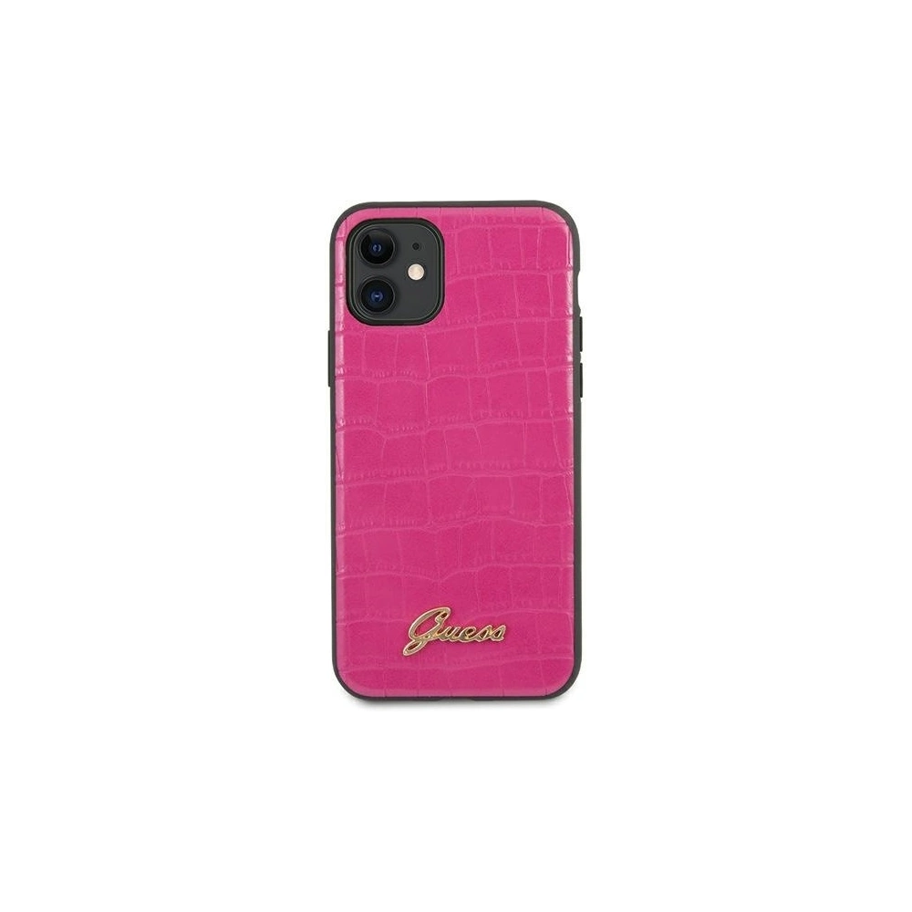 Hurtownia GSM - Etui Guess GUHCN61PCUMLCRPI Apple iPhone 11 różowy/pink Croco Collection - GUE661PNK - {ean13} - Hurt