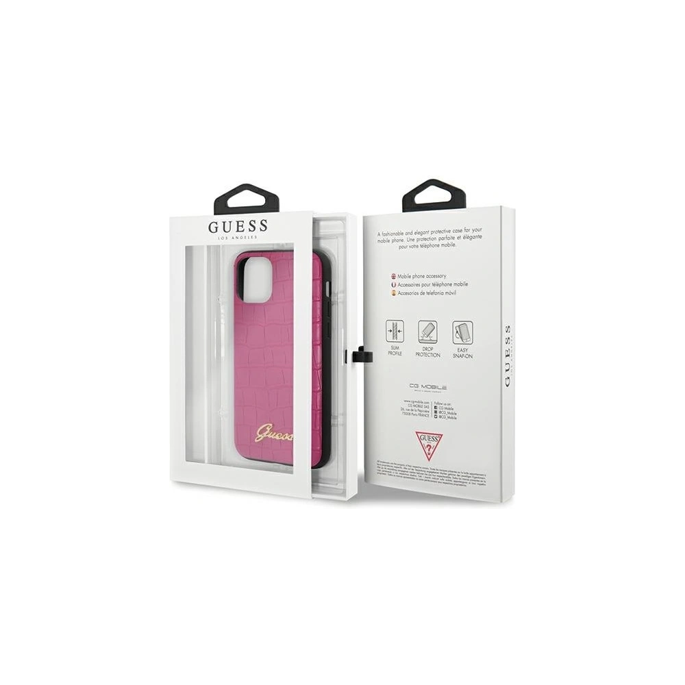 Wholesale Guess GUHCN61PCUMLCRPI Apple iPhone 11 pink Croco Collection - GUE661PNK - {ean13} - Hurt