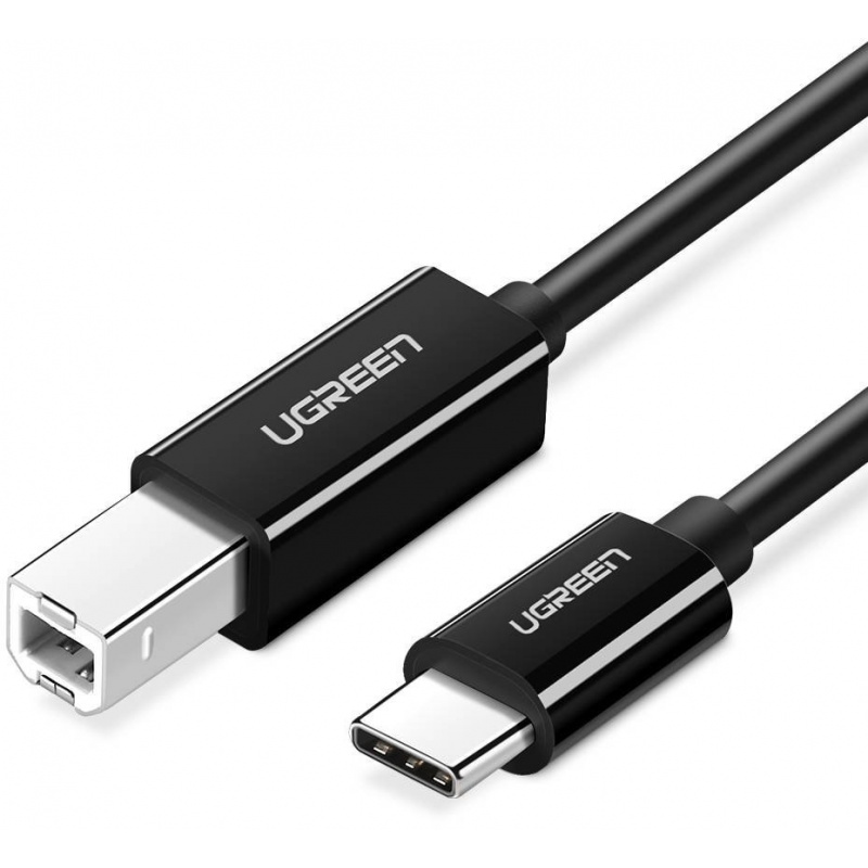 Ugreen Distributor - 6957303854462 - UGR491BLK - USB 2.0 C-B UGREEN US241 to 2m printer cable (black) - B2B homescreen