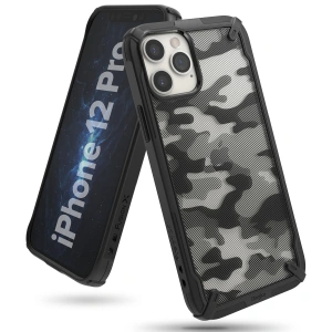Etui Ringke Fusion-X Design Apple iPhone 12 Pro Max Camo (Moro) Black