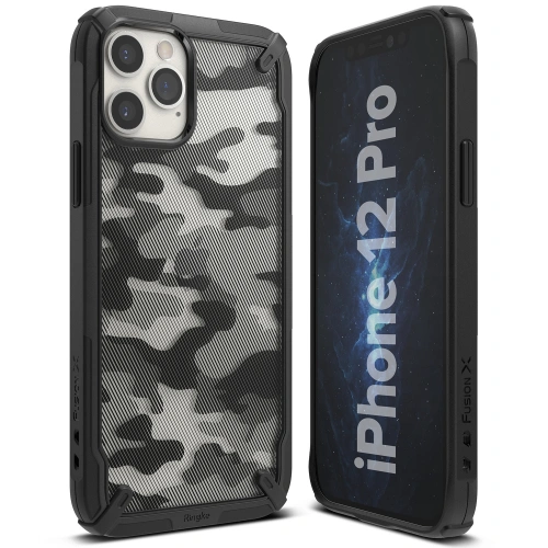 Etui Ringke Fusion-X Design Apple iPhone 12 Pro Max Camo (Moro) Black