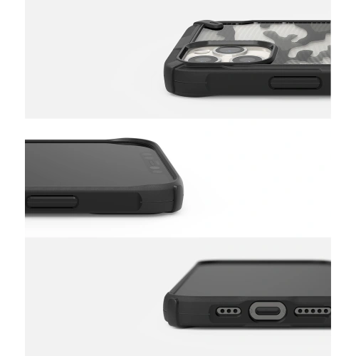 Etui Ringke Fusion-X Design Apple iPhone 12 Pro Max Camo (Moro) Black