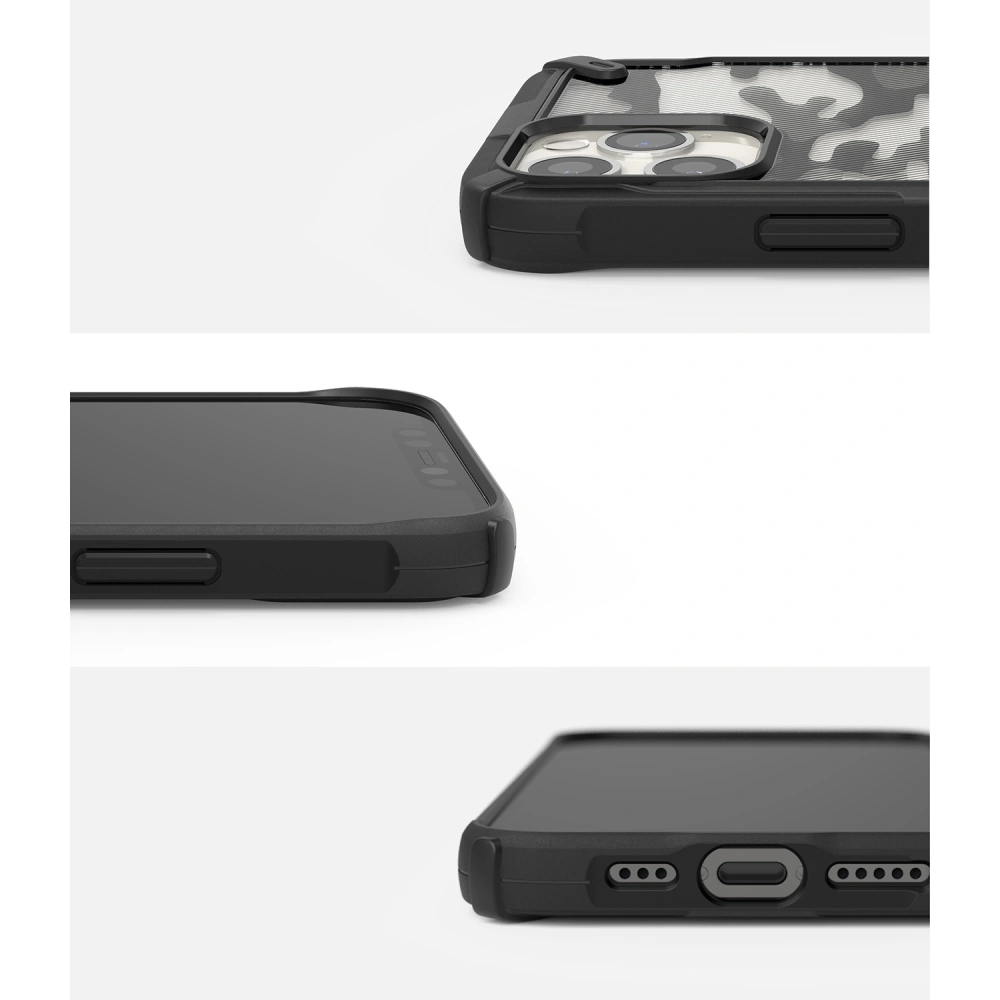 Hurtownia GSM - Etui Ringke Fusion-X Design Apple iPhone 12 Pro Max Camo (Moro) Černá - RGK1264BLK - {ean13} - Hurt