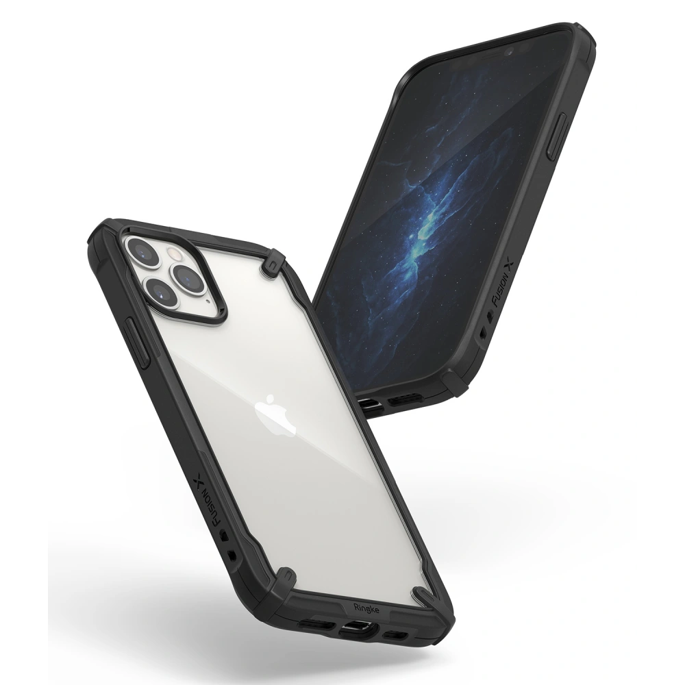 Hurtownia GSM - Etui Ringke Fusion-X Apple iPhone 12/12 Pro Černá - RGK1257BLK - {ean13} - Hurt