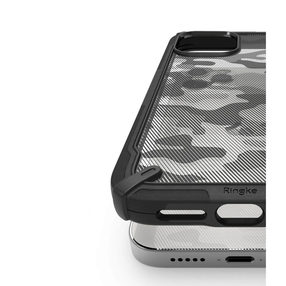 Hurtownia GSM - Etui Ringke Fusion-X Design Apple iPhone 12/12 Pro Camo (Moro) Černá - RGK1258BLK - {ean13} - Hurt