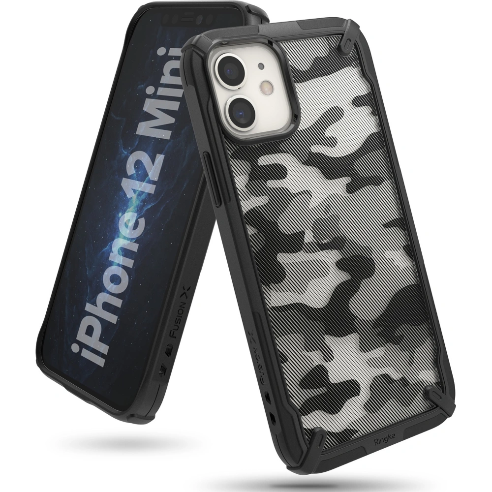 Wholesale Ringke Fusion-X Design Apple iPhone 12 mini Camo Black - RGK1252BLK - {ean13} - Hurt