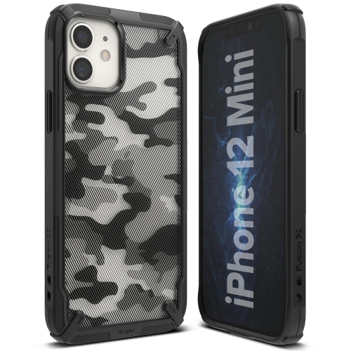 Etui Ringke Fusion-X Design Apple iPhone 12 mini Camo (Moro) Black