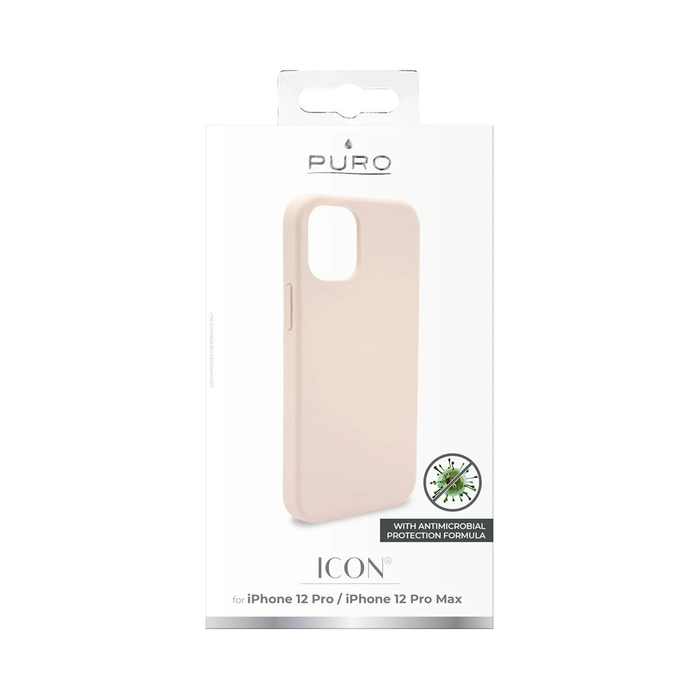 Hurtownia GSM - Etui PURO ICON Anti-Microbial Cover Apple iPhone 12/12 Pro (różowy) - PUR354PNK - {ean13} - Hurt