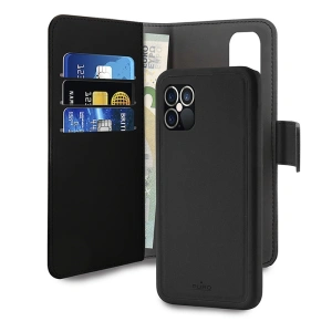 Etui PURO Wallet Detachable 2w1 Apple iPhone 12 Pro Max (czarny)