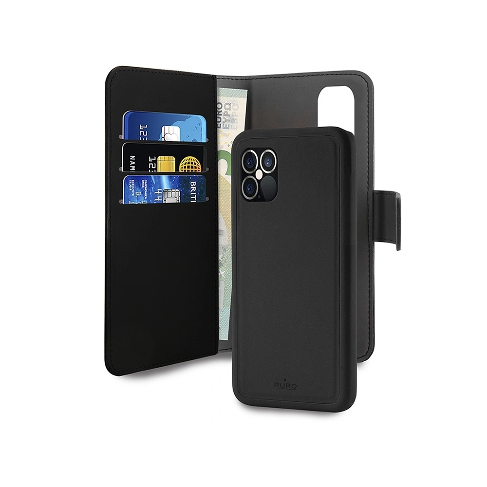 Hurtownia GSM - Etui PURO Wallet Detachable 2w1 Apple iPhone 12 Pro Max (czarny) - PUR359BLK - {ean13} - Hurt