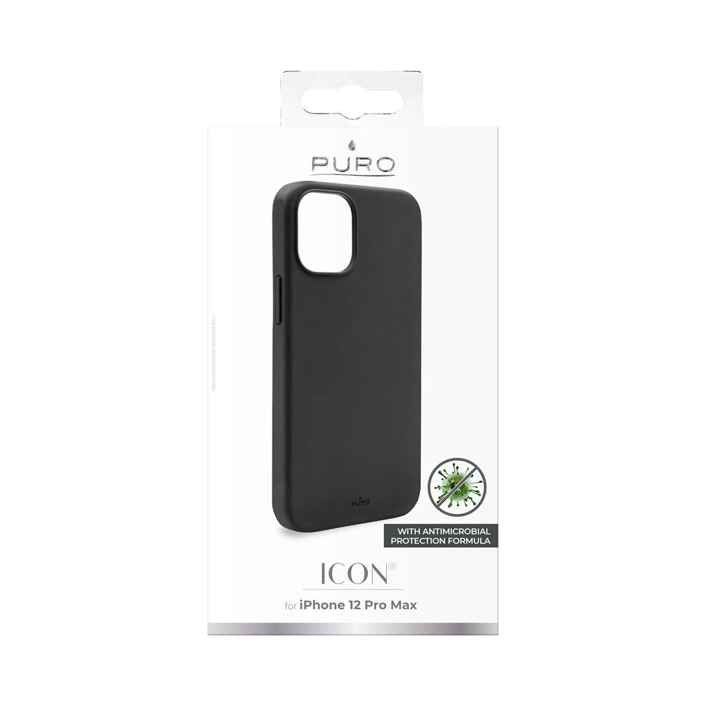 Wholesale PURO ICON Anti-Microbial Cover Apple iPhone 12 Pro Max (black) - PUR360BLK - {ean13} - Hurt