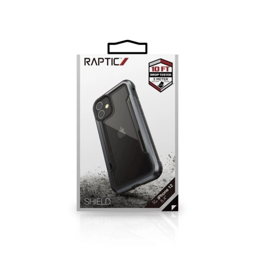 Etui aluminiowe X-Doria Raptic Shield Apple iPhone 12 mini (Drop test 3m) (Black)