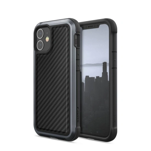 Etui aluminiowe X-Doria Raptic Lux Apple iPhone 12 mini (Drop test 3m) (Black Carbon Fiber)