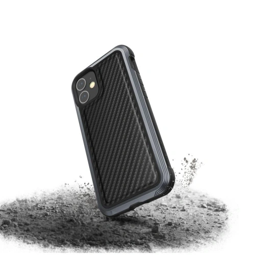 Etui aluminiowe X-Doria Raptic Lux Apple iPhone 12 mini (Drop test 3m) (Black Carbon Fiber)