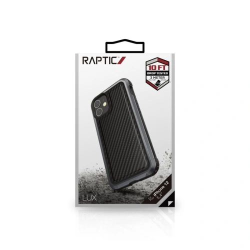 Etui aluminiowe X-Doria Raptic Lux Apple iPhone 12 mini (Drop test 3m) (Black Carbon Fiber)