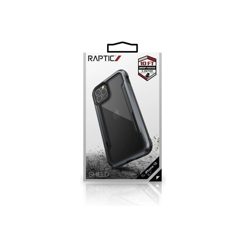 Hurtownia GSM - Etui aluminiowe X-Doria Raptic Shield Apple iPhone 12/12 Pro (Drop test 3m) (Black) - XDR084BLK - {ean13} - Hurt