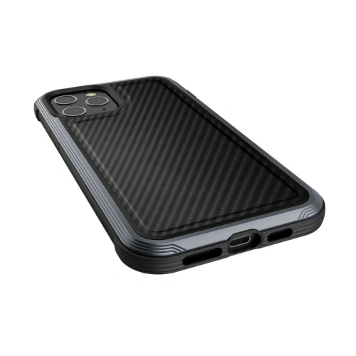 Etui aluminiowe X-Doria Raptic Lux Apple iPhone 12/12 Pro (Drop test 3m) (Black Carbon Fiber)