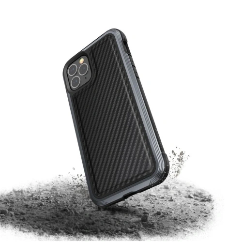 Etui aluminiowe X-Doria Raptic Lux Apple iPhone 12/12 Pro (Drop test 3m) (Black Carbon Fiber)