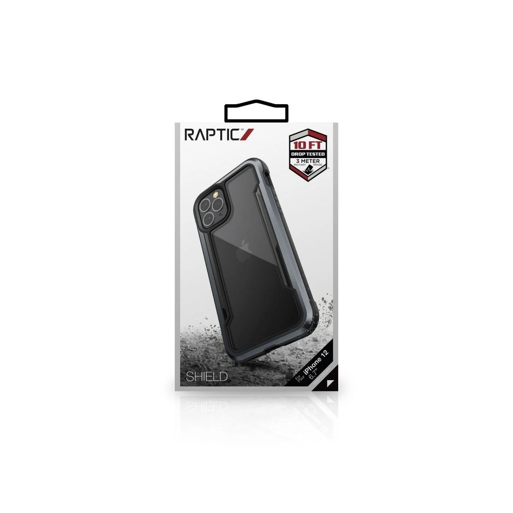Hurtownia GSM - Etui aluminiowe X-Doria Raptic Shield Apple iPhone 12 Pro Max (Drop test 3m) (Black) - XDR089BLK - {ean13} - Hurt