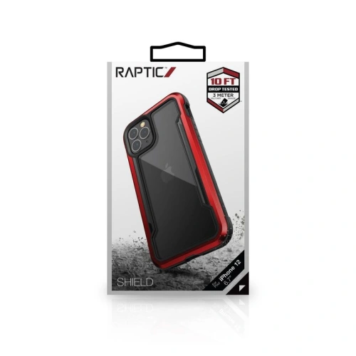 Etui aluminiowe X-Doria Raptic Shield Apple iPhone 12 Pro Max (Drop test 3m) (Red)