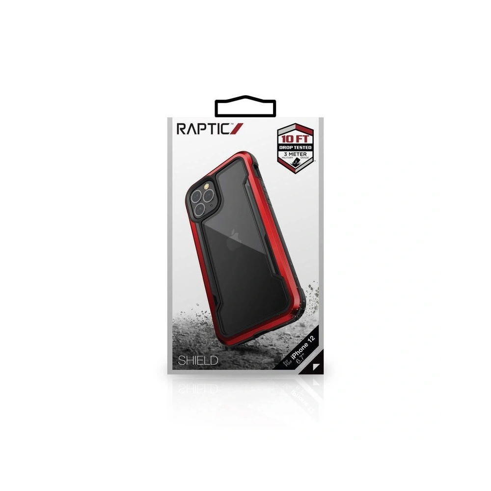 Hurtownia GSM - Etui aluminiowe X-Doria Raptic Shield Apple iPhone 12 Pro Max (Drop test 3m) (Red) - XDR090RED - {ean13} - Hurt