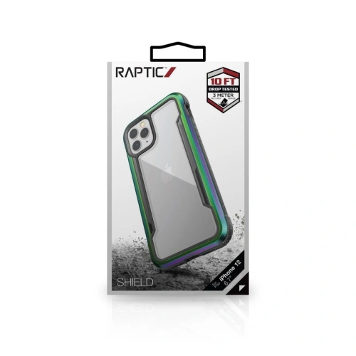 Etui aluminiowe X-Doria Raptic Shield Apple iPhone 12 Pro Max (Drop test 3m) (Iridescent)