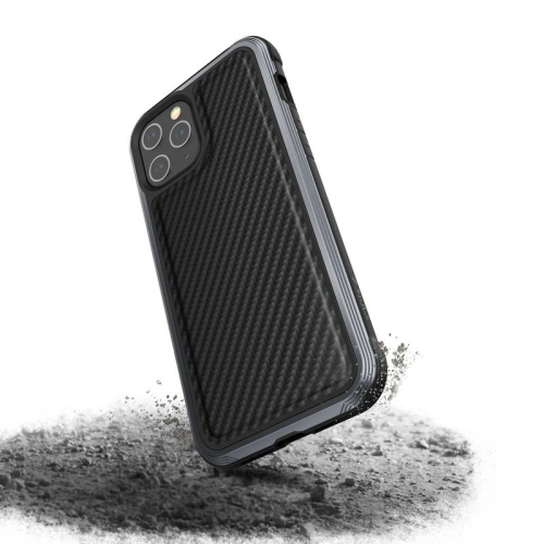 Etui aluminiowe X-Doria Raptic Lux Apple iPhone 12 Pro Max (Drop test 3m) (Black Carbon Fiber)