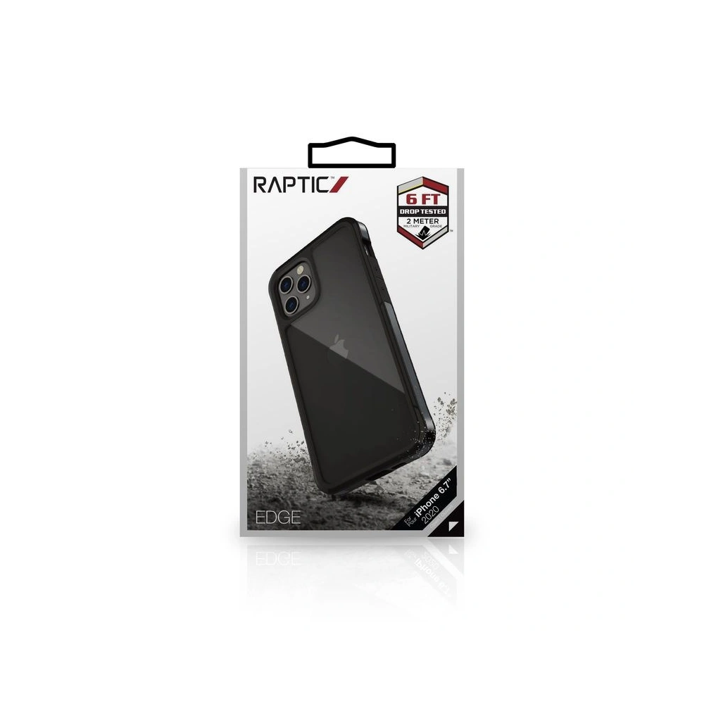 Hurtownia GSM - Etui aluminiowe X-Doria Raptic Edge Apple iPhone 12 Pro Max (Drop test 3m) (Black) - XDR098BLK - {ean13} - Hurt