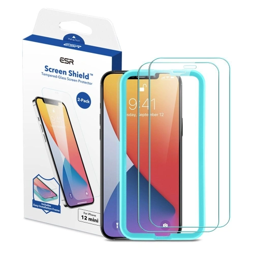 Szkło hartowane ESR Screen Shield Apple iPhone 12 mini Clear [2 PACK]
