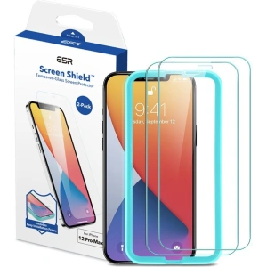 Szkło hartowane ESR Screen Shield Apple iPhone 12 Pro Max Clear [2 PACK]