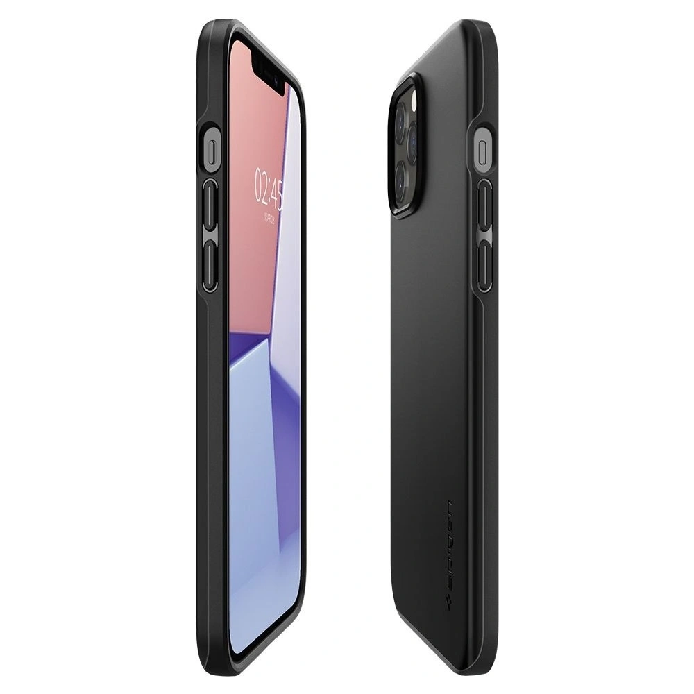 Hurtownia GSM - Etui Spigen Thin Fit Apple iPhone 12/12 Pro Black - SPN1291BLK - {ean13} - Hurt
