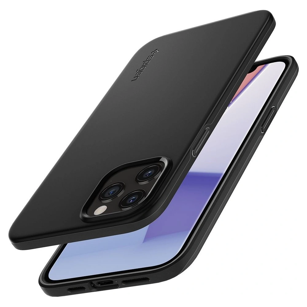Hurtownia GSM - Etui Spigen Thin Fit Apple iPhone 12/12 Pro Black - SPN1291BLK - {ean13} - Hurt