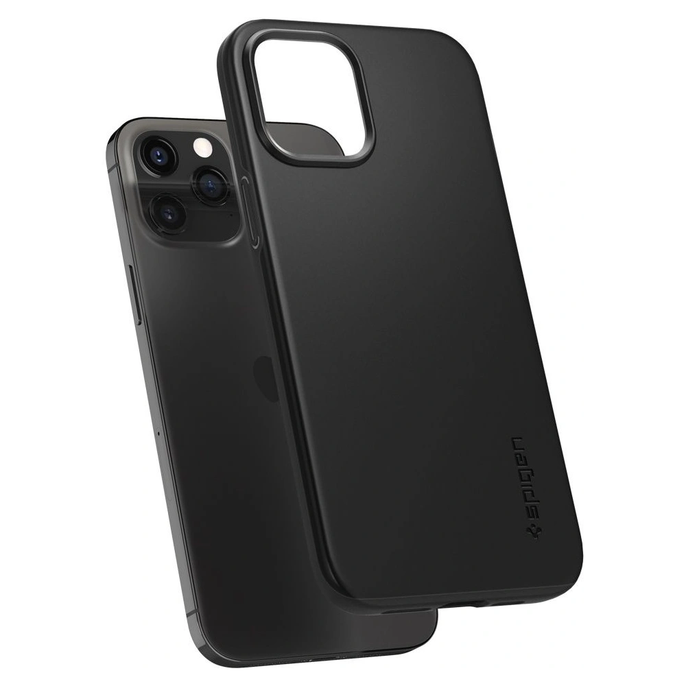 Hurtownia GSM - Etui Spigen Thin Fit Apple iPhone 12/12 Pro Black - SPN1291BLK - {ean13} - Hurt