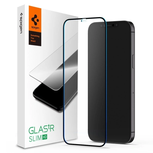 Szkło hartowane Spigen GLAS.tR Slim Apple iPhone 12 Pro Max Black