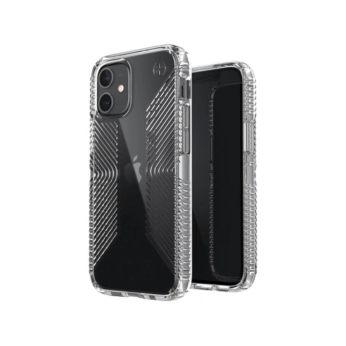 Etui Speck Presidio Perfect-Clear with Grips Apple iPhone 12 mini z powłoką MICROBAN (Clear)