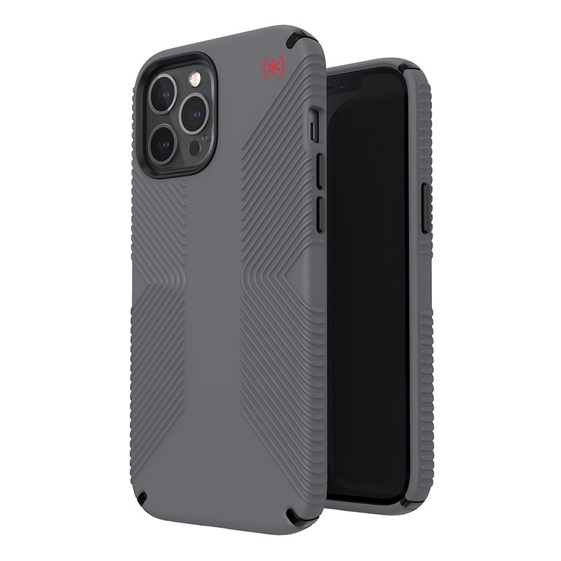 Speck Distributor - 848709091987 - SPK172GRYRED - Speck Presidio2 Grip Apple iPhone 12 Pro Max with MICROBAN (Graphite Grey/Bold Red) - B2B homescreen