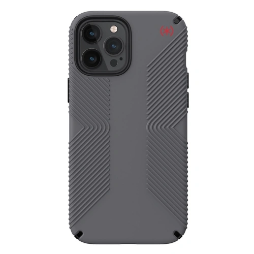 Etui Speck Presidio2 Grip Apple iPhone 12 Pro Max z powłoką MICROBAN (Graphite Grey/Bold Red)