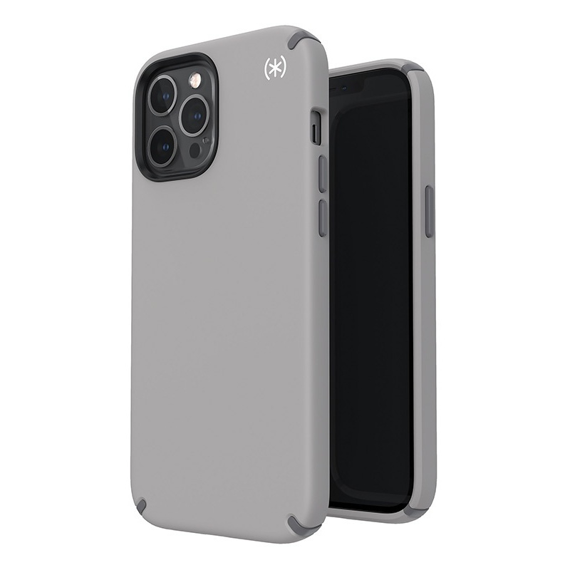 Speck Distributor - 848709091826 - SPK171GRY - Speck Presidio2 Pro Apple iPhone 12 Pro Max with MICROBAN (Cathedral Grey/Graphite Grey) - B2B homescreen
