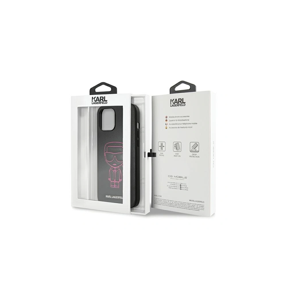 Hurtownia GSM - Etui Karl Lagerfeld KLHCP12LPCUIKPI Apple iPhone 12 Pro Max różowy/pink hardcase Karl Ikonik Outline - KLD358PNK - {ean13} - Hurt